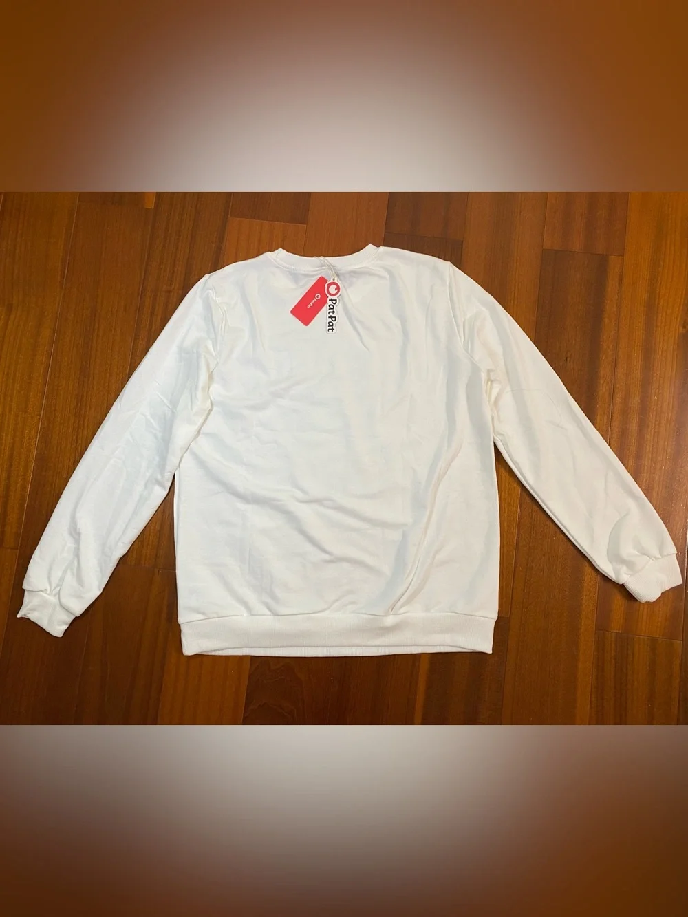 Men White Halloween Graphic Sweatshirt with Colorful Gnomes, Size M